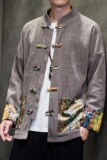 2024秋冬风男装复古中式盘扣唐装汉服夹克外套C229/Y758/P105，男装夹克，电商C229-1