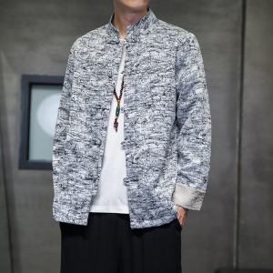 2024秋冬风男装盘扣中式大码唐装汉服夹克外套C229/Y751/P95图片