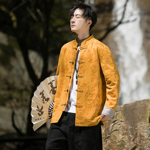 2024秋冬风男装鹿皮绒大码中式夹克外套大码C229/Y757/P105图片