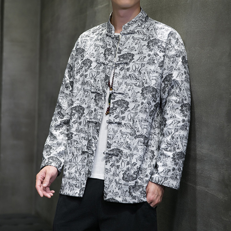 2024秋冬风男装盘扣复古中式唐装汉服夹克外套C229/Y779/P115图片