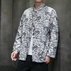 2024秋冬风男装盘扣复古中式唐装汉服夹克外套C229/Y779/P115图片