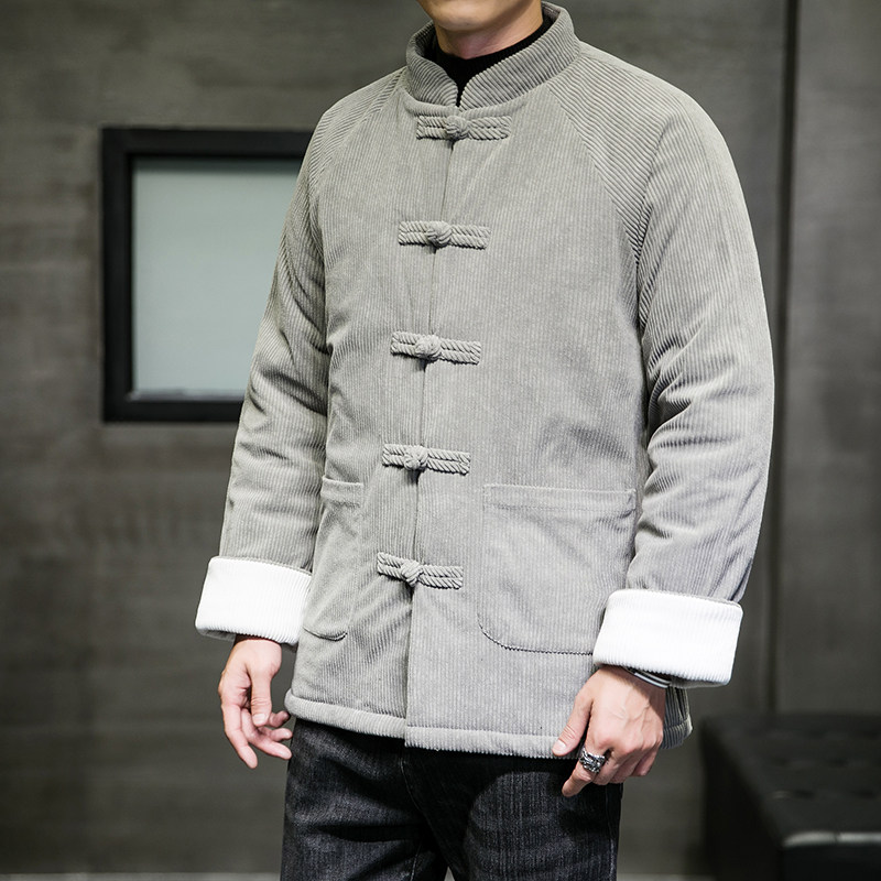 2024秋冬风男装灯芯绒唐装棉衣棉袄棉服大码C229/MY43/P140,男装棉衣,电商C229-1