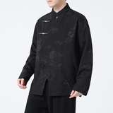 2024春夏新款风男装冰丝唐装中式汉服夹克外套C229-Y995-P100，男装夹克，电商C229-1