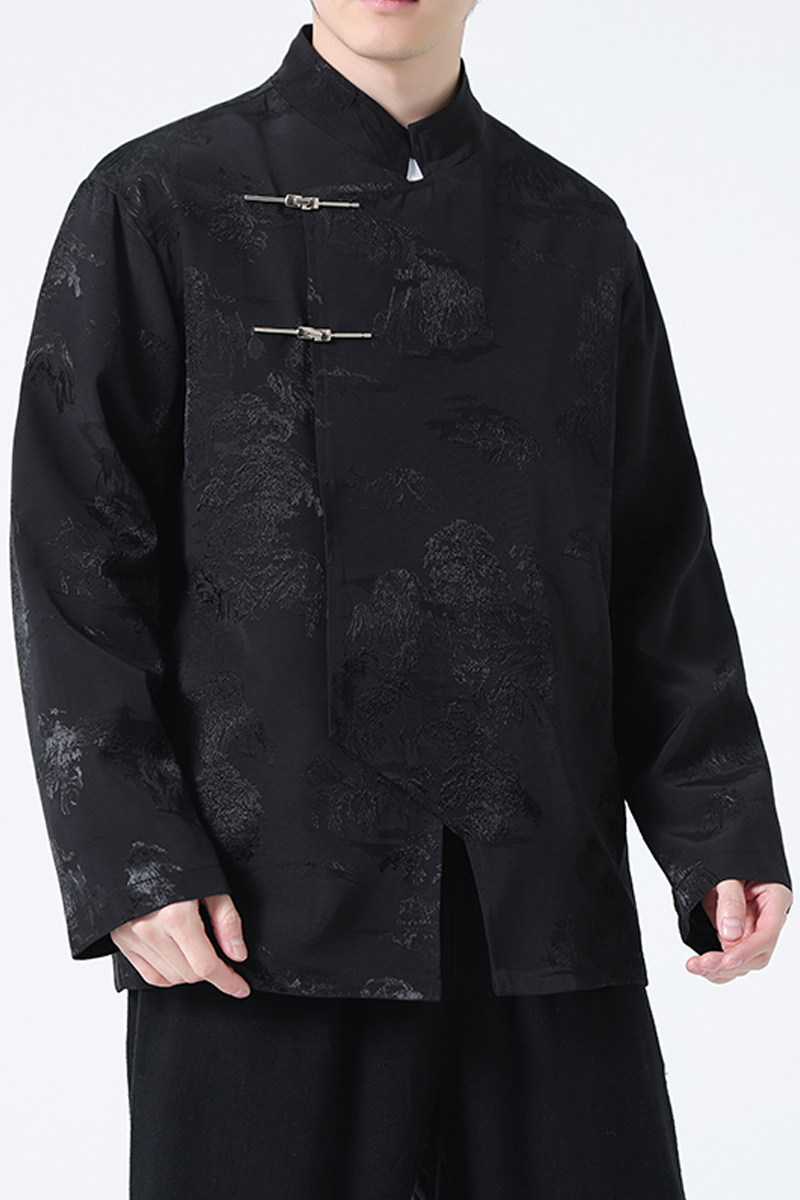 2024春夏新款风男装冰丝唐装中式汉服夹克外套C229-Y995-P100,男装夹克,电商C229-1