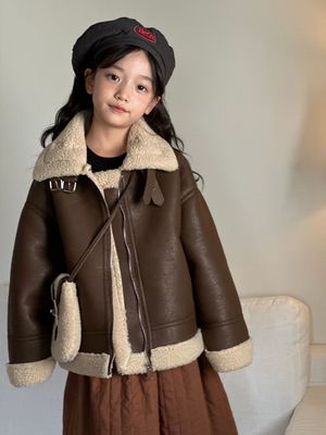 羊羔绒皮毛一体加绒外套秋冬季