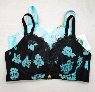 美思正品 文胸薄膜软罩杯性感蕾丝边v型聚拢有钢圈BC杯内衣FC0054