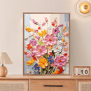 繁花似锦diy数字油画填充涂色丙烯手绘高级感油彩画 饰挂画 客厅装