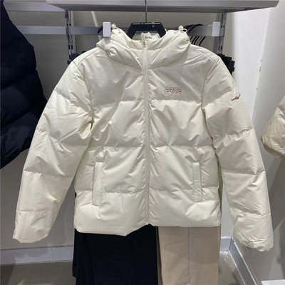 常规羽绒服鸿星尔克保暖连帽女士