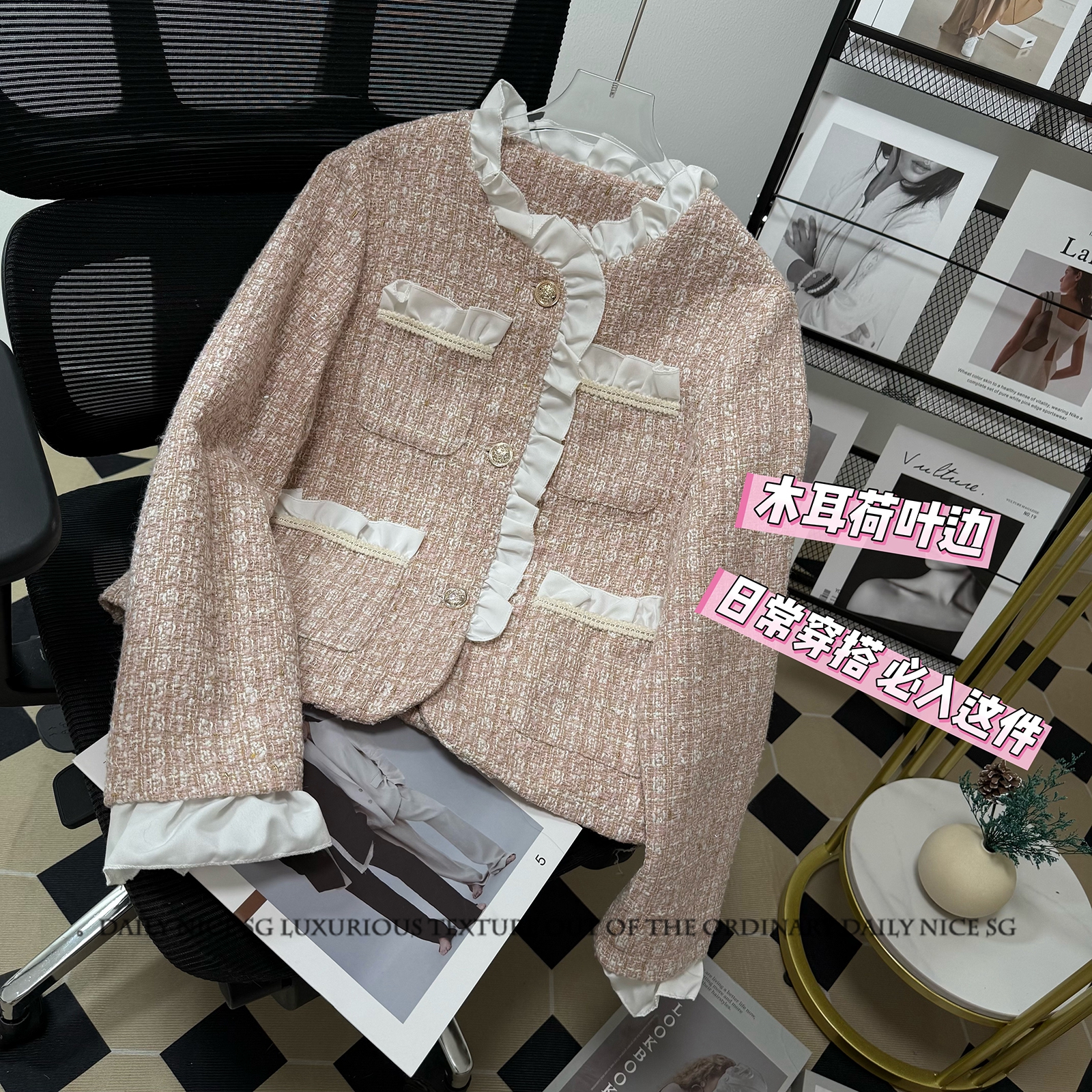 法式宫廷洛丽塔短款小香风外套女