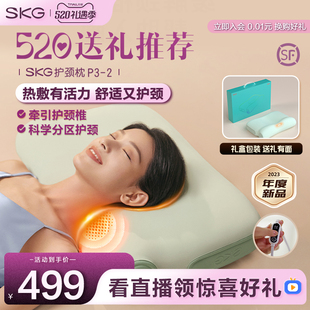 2记忆棉专业护颈椎助睡眠家用热敷枕头 520情人节礼物SKG护颈枕P3