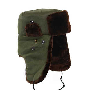 冬季 骑行棉帽保暖加厚栽绒帽温区防冻加厚棉帽 雷锋帽防风防寒男士