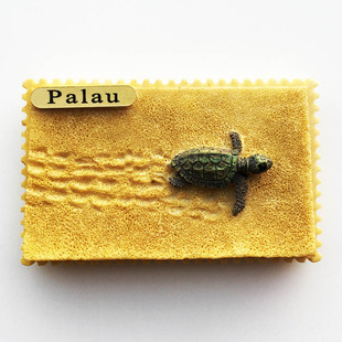 帕劳创意旅游纪念礼物立体沙滩海龟磁贴冰箱贴 收藏装饰伴手礼