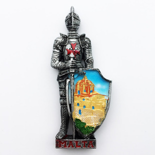 马耳他铁甲武士立体工艺品旅游纪念品磁力贴冰箱贴装饰收藏伴手礼