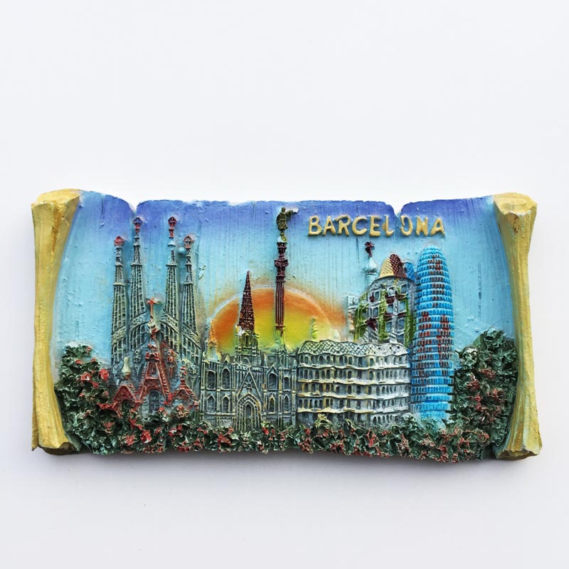 西班牙巴塞罗那地标建筑合集旅游纪念品磁力贴冰箱贴 收藏伴手礼