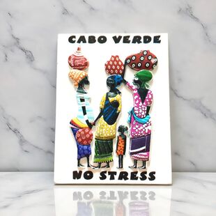 佛得角非洲风情树脂冰箱贴创意人物磁性贴旅游纪念品装饰品