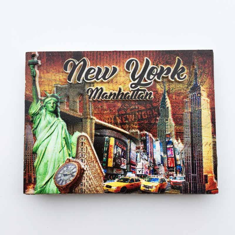 美国纽约地标建筑旅游纪念工艺品磁力冰箱贴 创意收藏装饰伴手礼