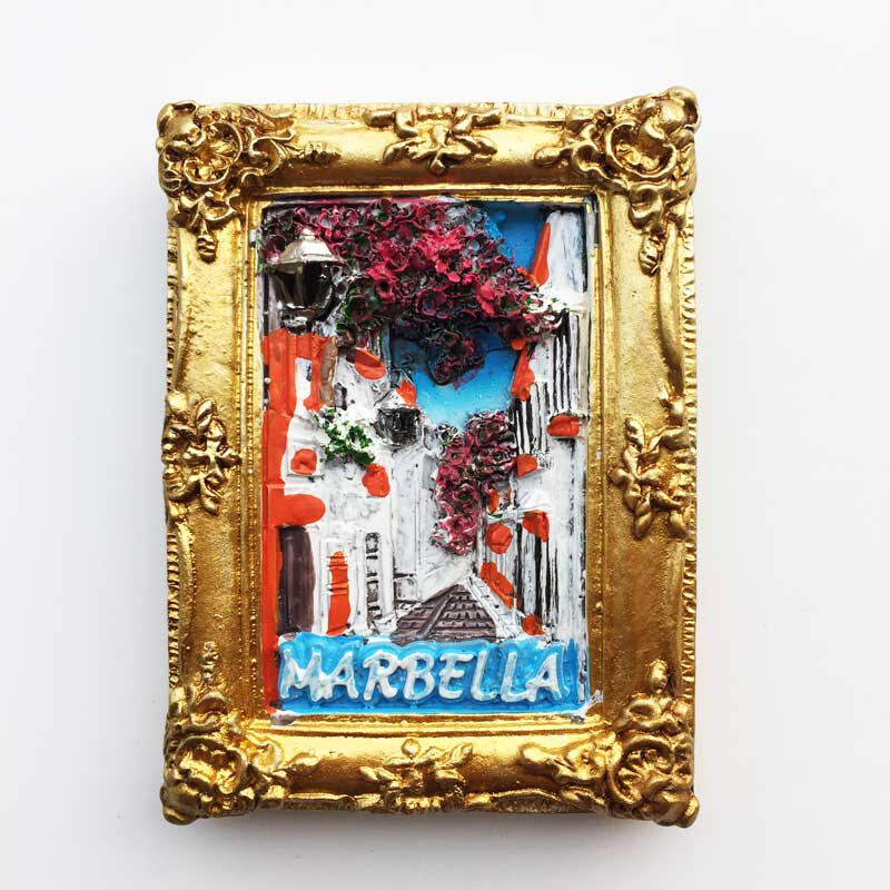 西班牙马尔贝拉花巷街景创意旅游纪念品磁力贴冰箱贴 收藏伴手礼