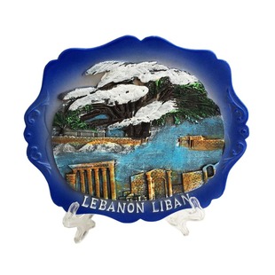 黎巴嫩立体风景旅游纪念装饰工艺品磁性冰箱贴 桌面橱窗摆件两用