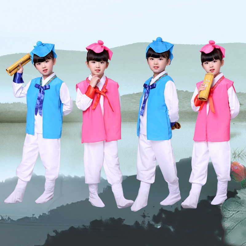 弟子规蓝色中性男女通用国学服