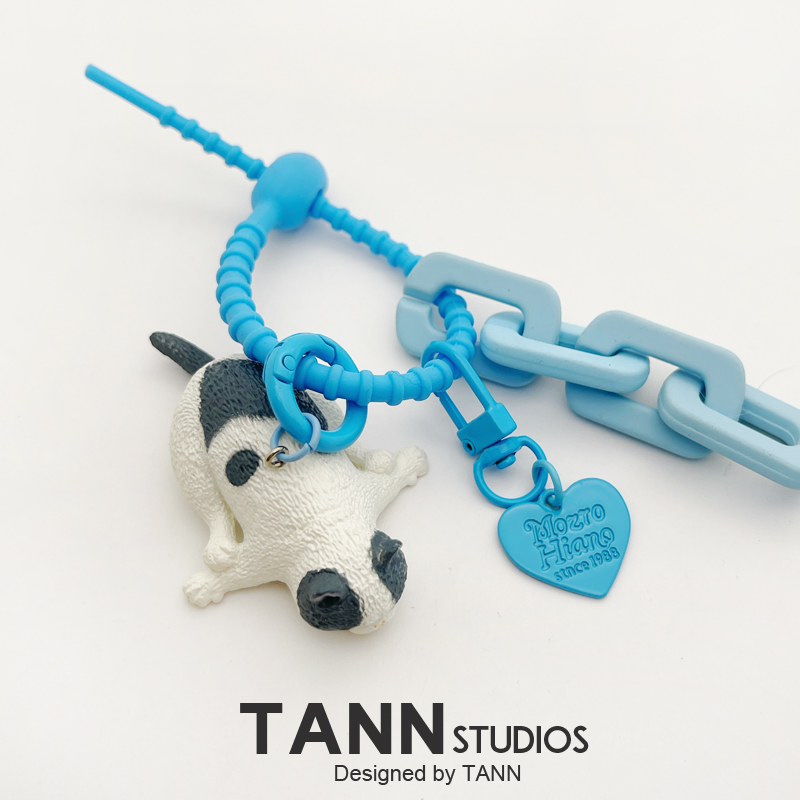 小众设计瑜伽猫咪钥匙扣包挂件