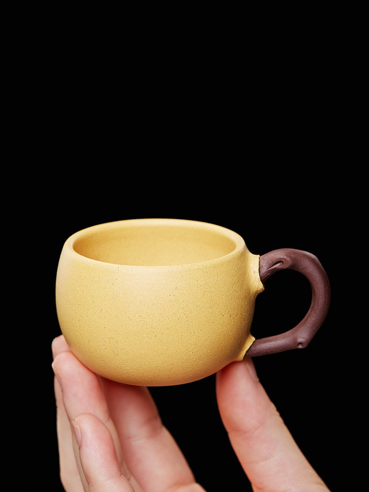 尊壶宜兴紫砂主人杯原矿黄金段泥功夫小茶杯品茗单杯陶瓷功夫茶具