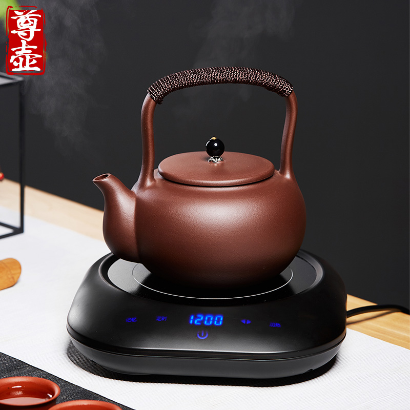 宜兴紫砂烧茶壶提梁煮茶烧水壶黑晶炉煮水蒸茶器电热泡茶炉陶瓷茶