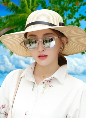 遮阳帽夏季海滩可折叠出游大沿帽