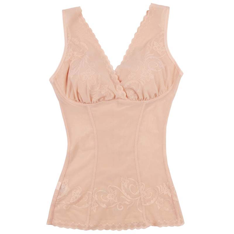 妙芭莎塑身背心带文胸塑身衣美体收腰束身簿款夏无痕紧身收腹塑形