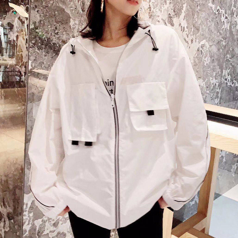 阿瑪施女装官网旗舰店棒球服女2020春新款白色防晒衣女士长袖外套