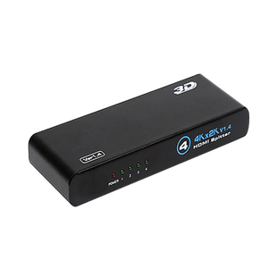 工业级hdmi分配器一进四一分二出视频HDMI 练级联机分配器电脑电视机一个主机两个显示器电视同时播放