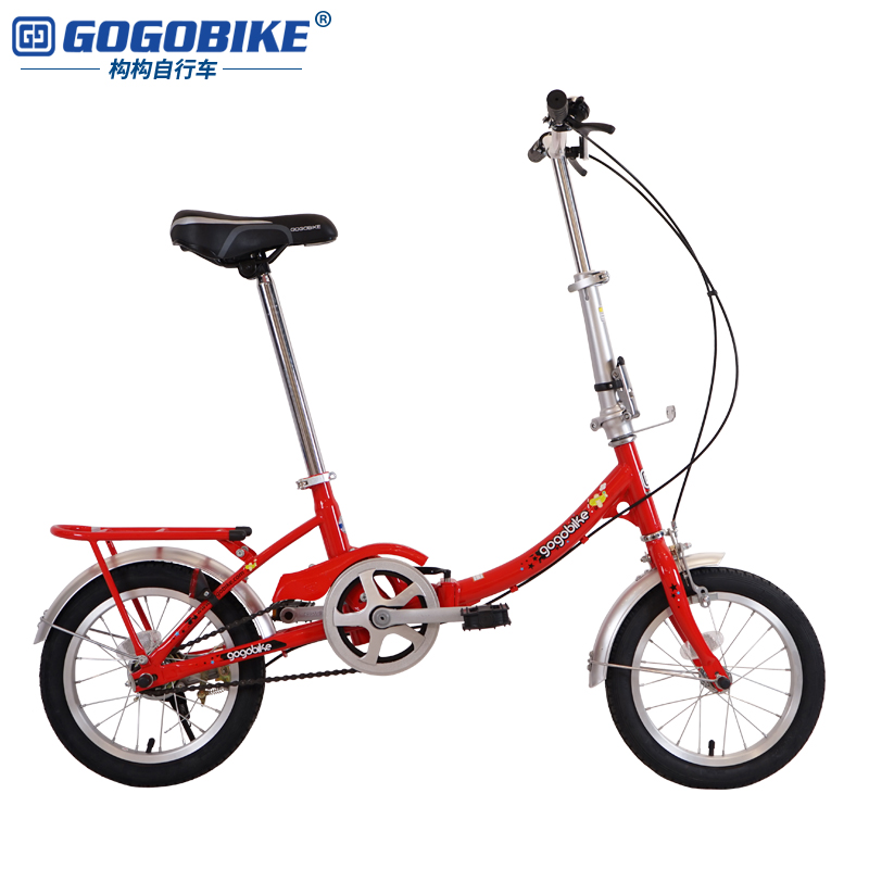 gogobike14寸学生大人成人男女士迷你小型便携轻便折叠自行车单车