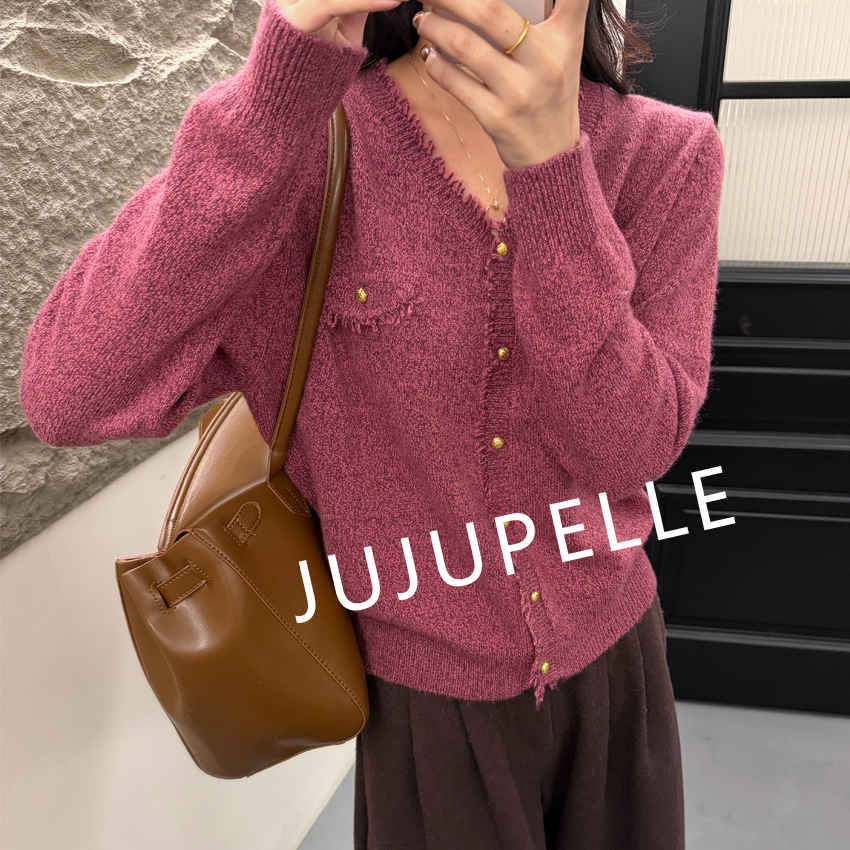 小香风~V领花纱慵懒软糯2025年秋季韩版百搭宽松针织衫长袖上衣女