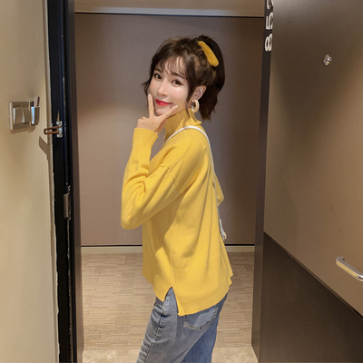 宽松外穿韩版潮针织打底学生毛衣