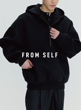 FROM SELF | 日本STYLEM Super120s初剪羊毛riri拉链宾霸里布卫衣