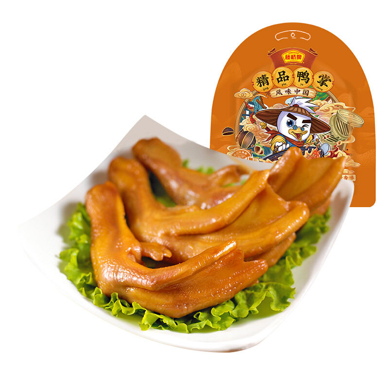 藤桥牌精品大鸭掌酱香温州风味小吃香辣鸭掌卤味零食礼包鸭爪500g