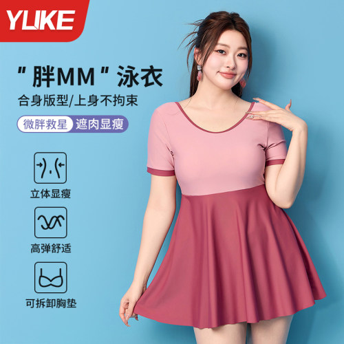连体泳衣女胖MM大码泳装