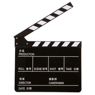 早行客电影场记板导演板黑白版黑板中英文场景版打板器标记版送笔
