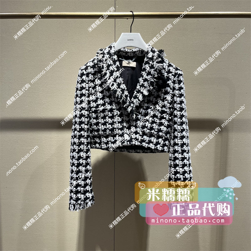 1ly1041160 欧时力2024春新款专柜正品现货翻领小香风外套2c-1690