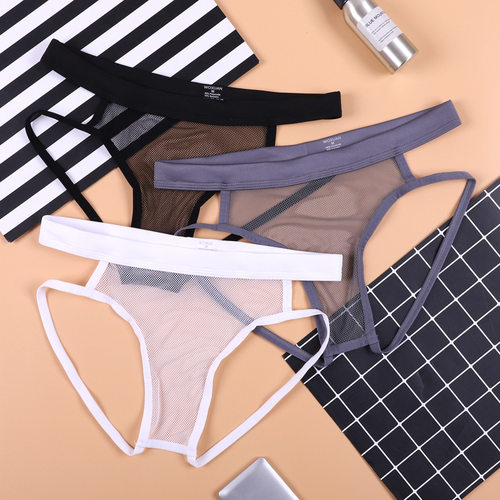 大网眼低腰性感男士双丁字裤
