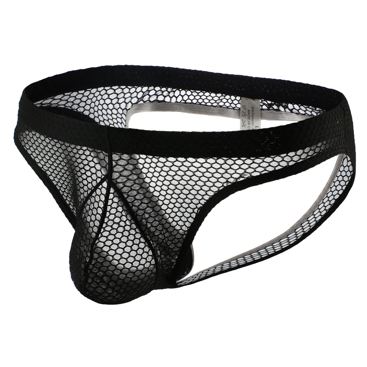 大网眼双丁字裤男士性感低腰透明
