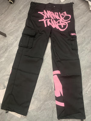 Minustwo cargos 印花拼接工装裤潮流休闲高街长裤ins超火百搭af1