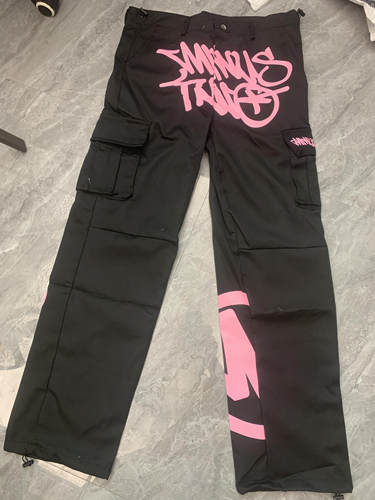 Minustwo cargos 印花拼接工装裤潮流休闲高街长裤ins超火百搭af1