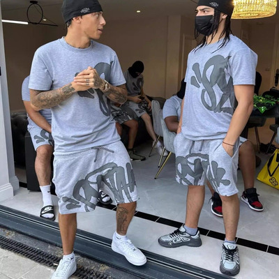 Synaword夏季套装五分裤圆领T恤