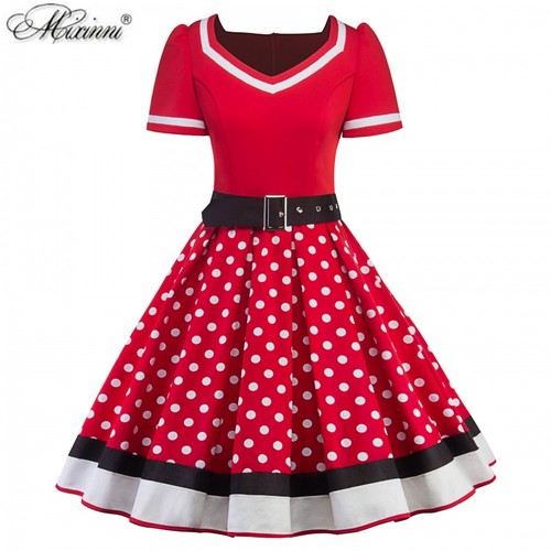 大码短袖女装显瘦中长款连衣裙