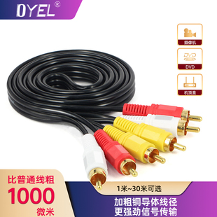 红黄白AV视频线 音视频线DVD机顶盒接电视线 加粗型 AV33莲花线