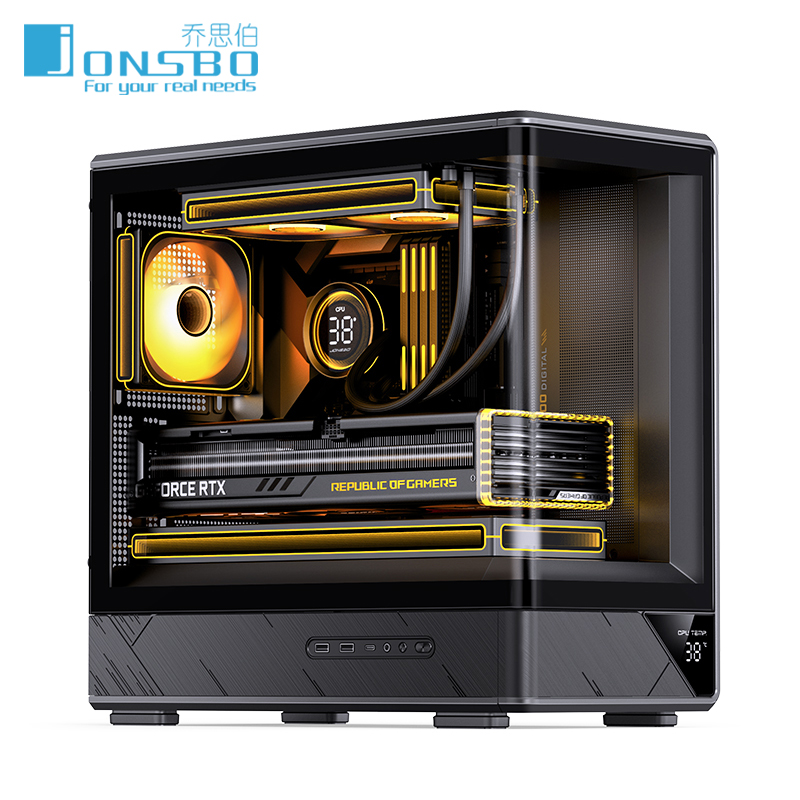 乔思伯D200曲面玻璃240水冷机箱