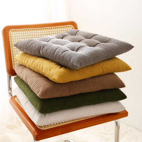 简约灯芯绒防滑加厚坐垫椅垫久坐