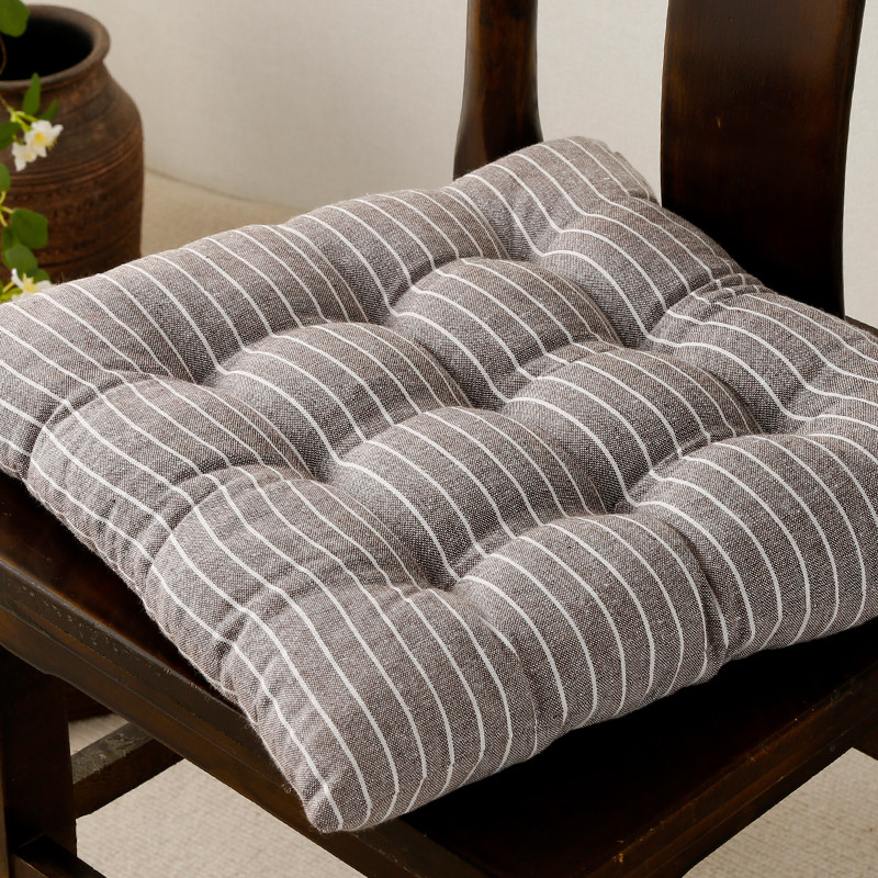 条纹加厚坐垫椅垫子棉麻办公室上班坐久幼儿园学生座屁垫中式冬季,居家布艺,椅垫,淘宝优惠券,粉丝福利购,淘宝优惠卷