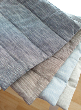 简约薄款坐垫棉麻餐椅垫子防滑汽车四季办公室学生板凳子久坐屁垫