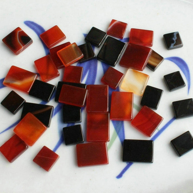 diy天然黑玛瑙无孔手工贴片